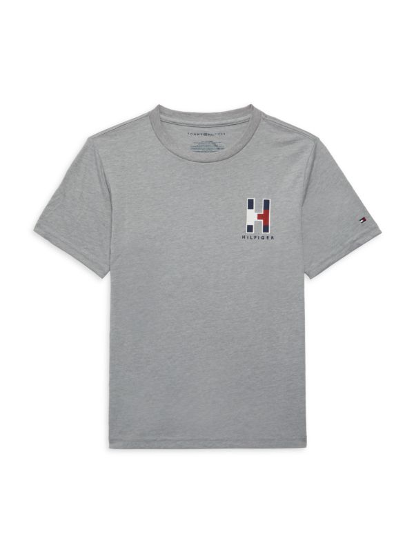 Tommy Hilfiger Little Boy's Logo Heathered Tee